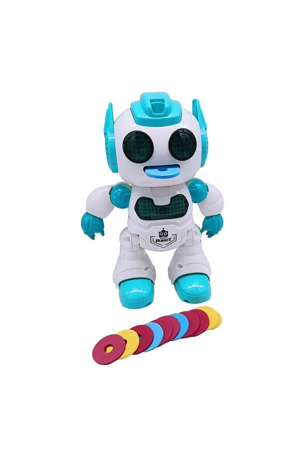 00507 UZAKTAN KUMANDALI PROGRAMLANABİLİR DİSK ATAN ŞARKI SÖYLEYEN YÜRÜYEN AKILLI ROBOT - 1
