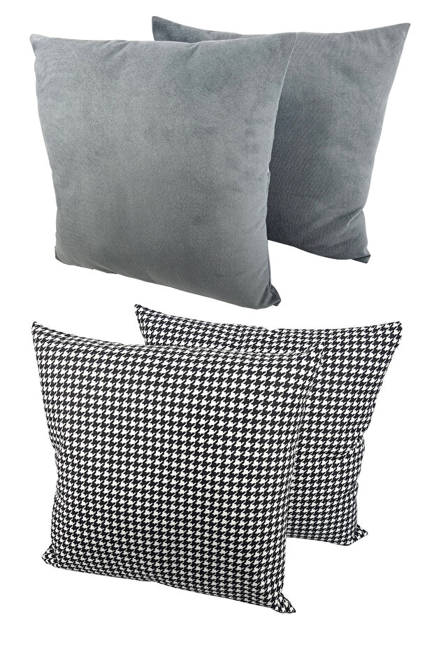 Throw Pillow Cover 4-Piece Special Design Punchable Soft Textured Throw Pillow Gift