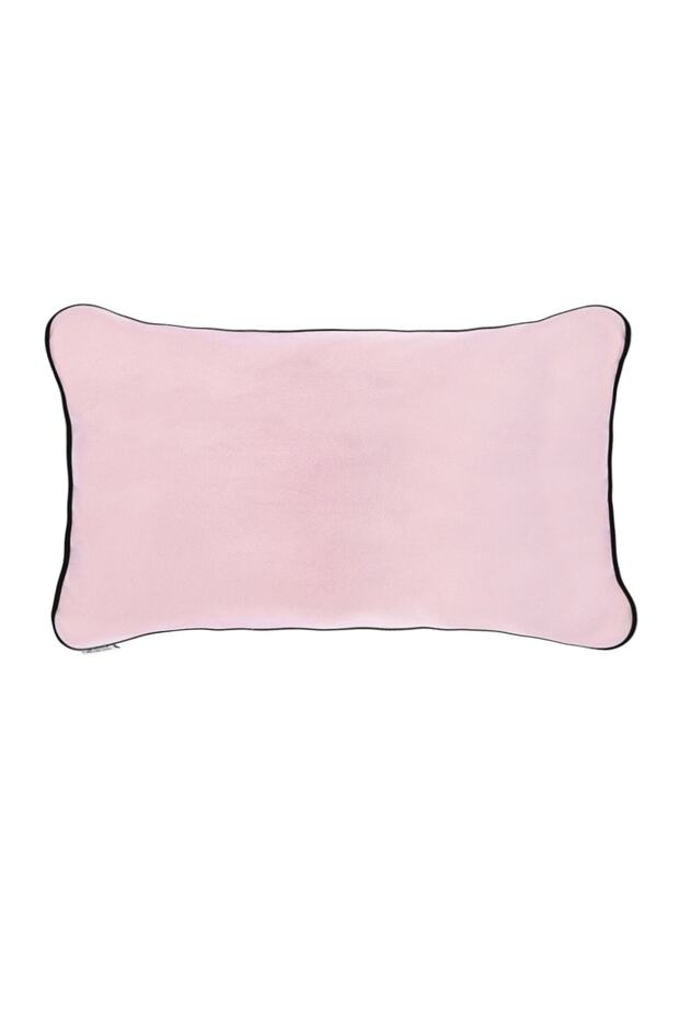 Throw Pillow Pillow Case with Black Piping on the Edges Light Pink Color 50X30