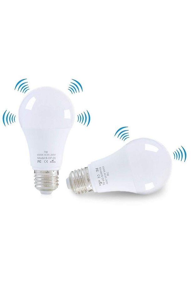 2 Adet Hareket Sensörlü Led Ampul Lamba 9 W Beyaz E27 - 3