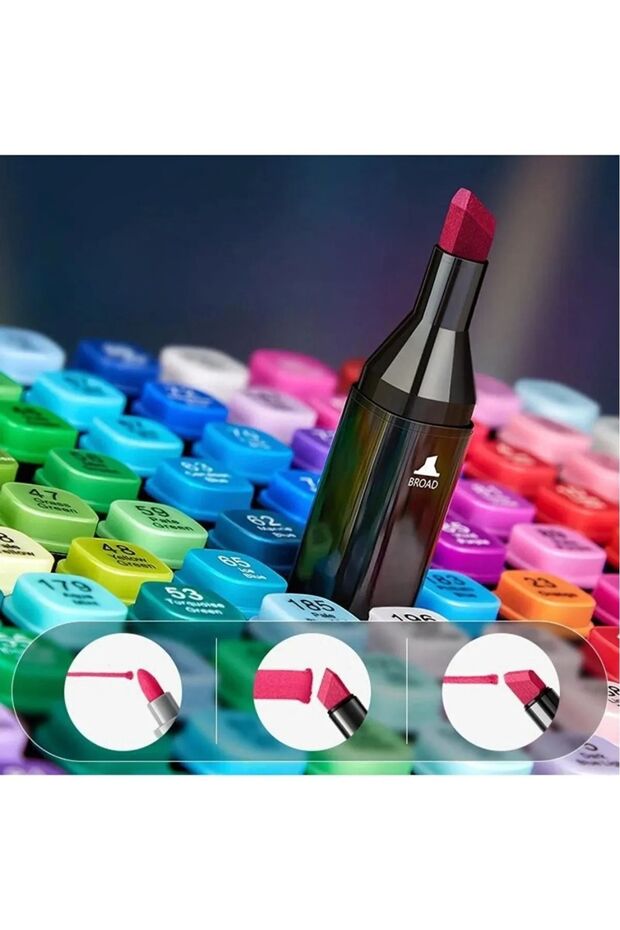 24’lü Profesyonel Marker Boya Kelem Seti - 3