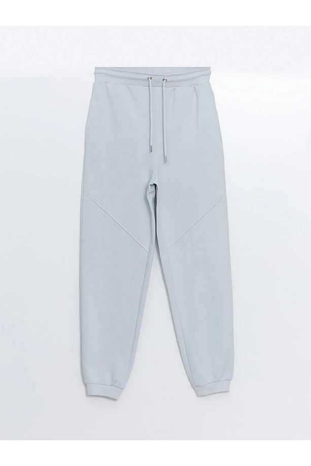LCW Vision Mat Mavi Kadın Beli Lastikli Düz Jogger Eşofman Altı - 1