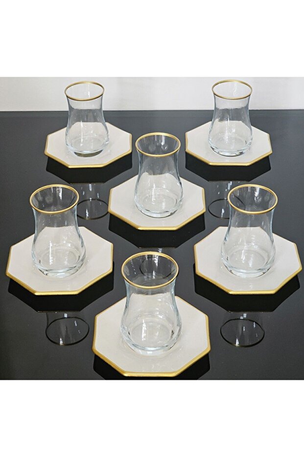 Çay Set 12 Parça Krem - 1