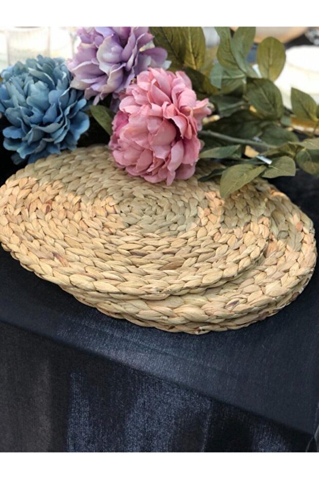 Kaliteli Hasır Örme Bambu Supla 4 Adet - 1