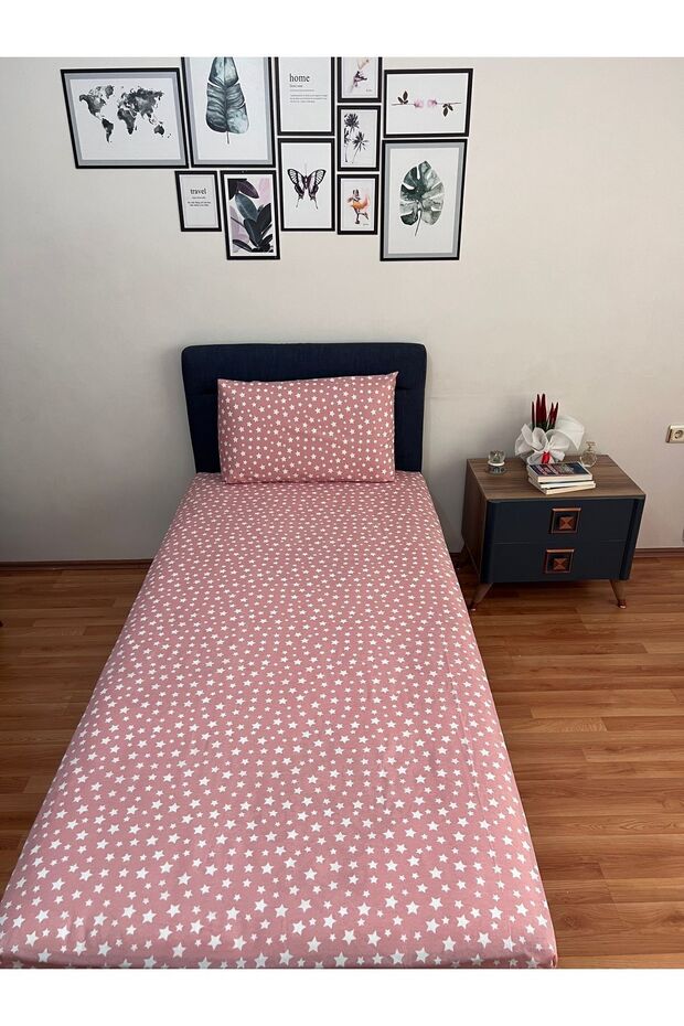 ملاءة سرير مفردة مطاطية ومبطنة - 1