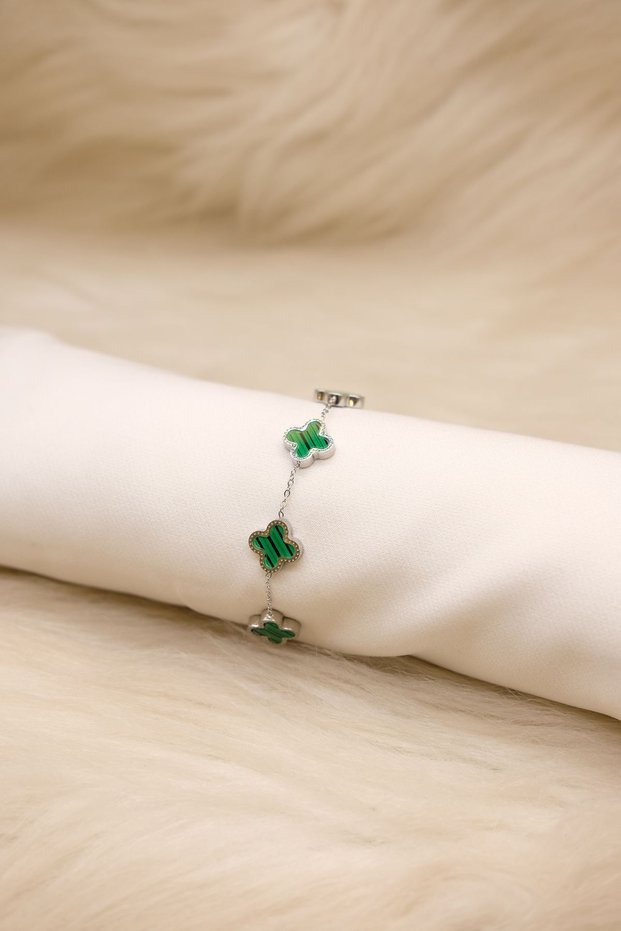 Unisex Green Clover Bracelet