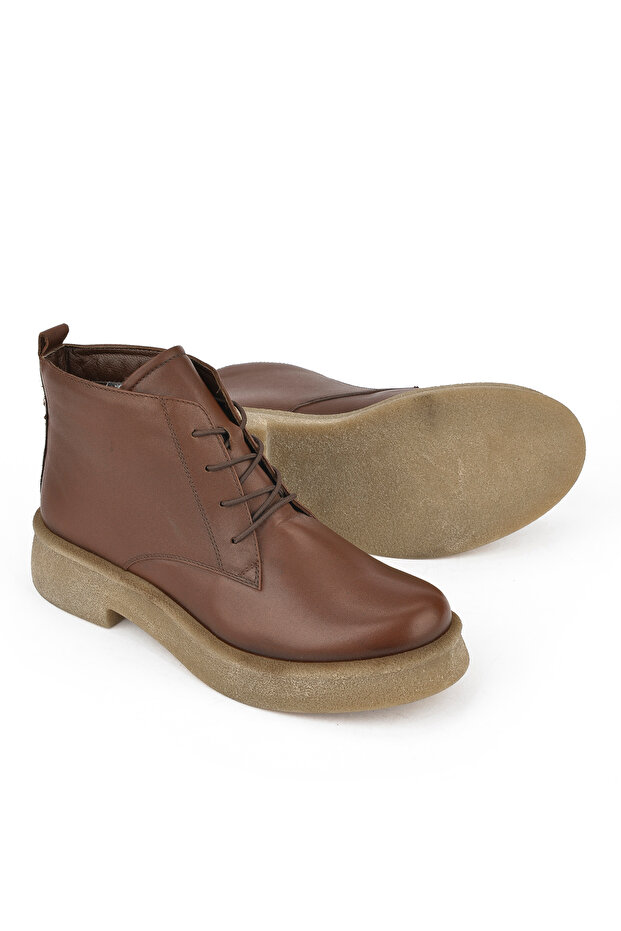 , Kadın Hakiki Deri Bot 14319Z66195 Taba - 4