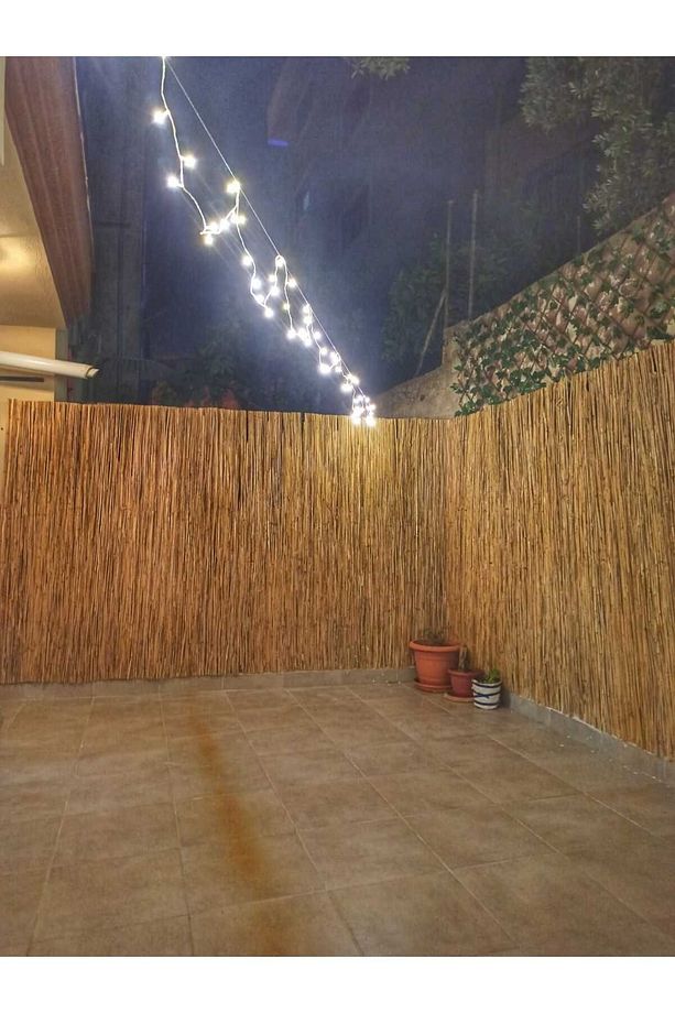 Kamış Çit 1 Metre X 1 Metre Balkon Çiti, Eber Gölünden Bambu Çit, Bahçe Çiti Ve Gölgelik - 3