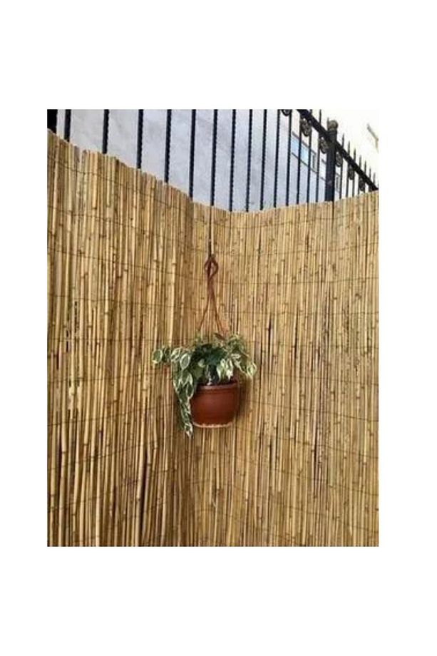 Kamış Çit 1 Metre X 1 Metre Balkon Çiti, Eber Gölünden Bambu Çit, Bahçe Çiti Ve Gölgelik - 1