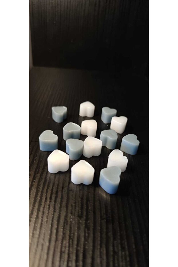 صابون قلب صغير - هدية مزخرفة باللون الأبيض والرمادي - 1