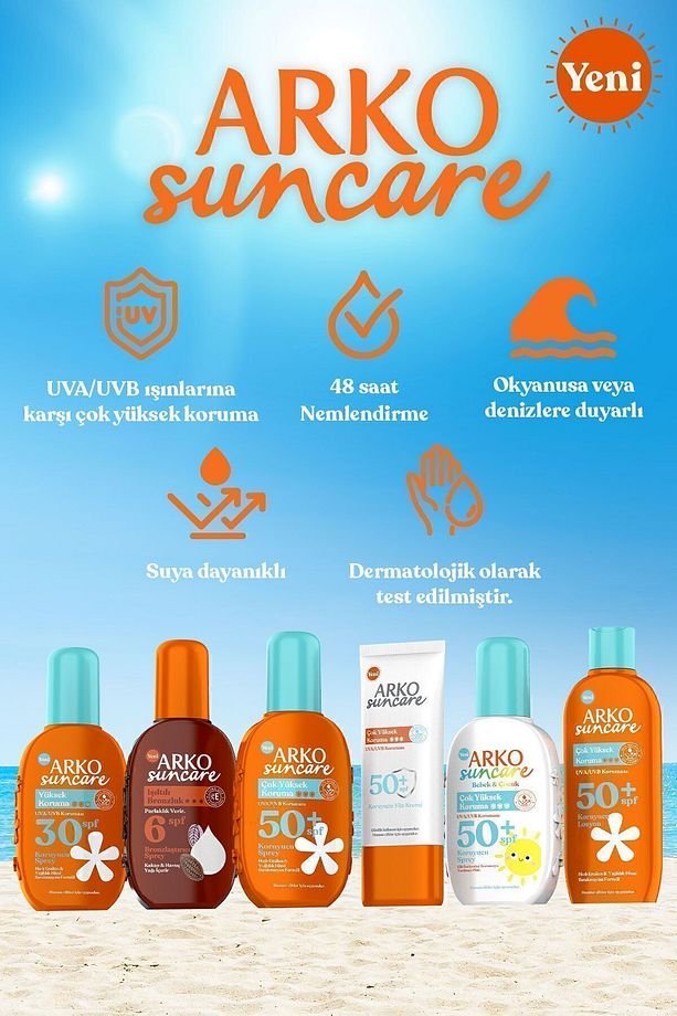 Suncare Spf50 Vücut Güneş Kremi 200 ml & Spf50 Çocuk Bebek Güneş Kremi 200 ml Yaz Seti - 5