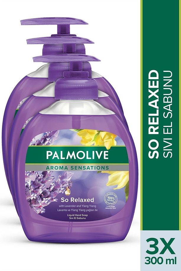 Aroma Sensations So Relaxed Ylang Ylang Öz Yağı ve İris Özü ile Sıvı El Sabunu 3 x 300 ml - 1