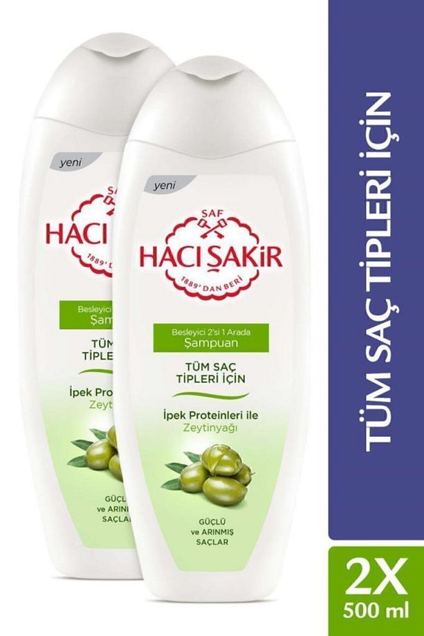 Tüm Saç Tipleri için Zeytinyağı Besleyici 2'si 1 Arada Şampuan 500 ml x2 Adet - 1