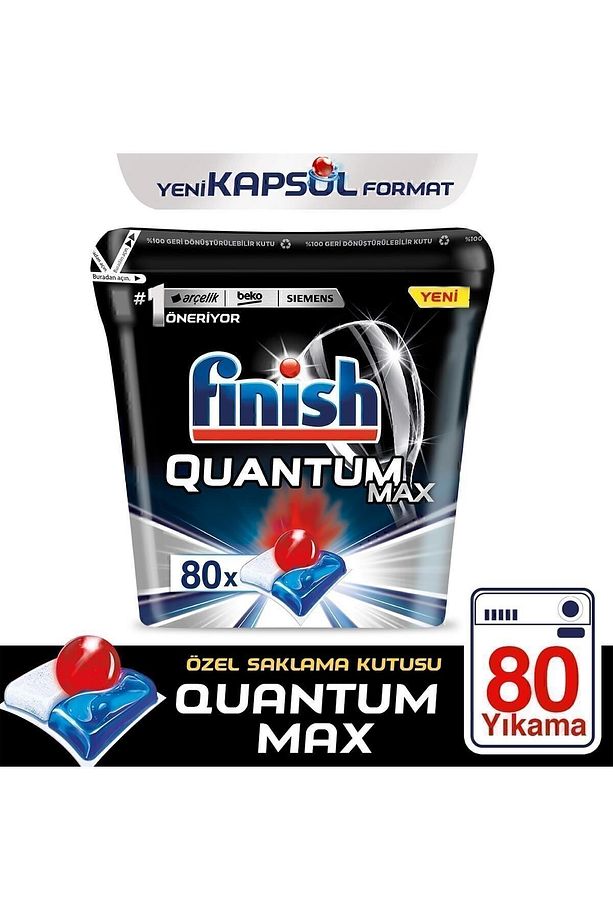 Quantum Max 80 Kapsül Bulaşık Makinesi Deterjanı Tableti - 1