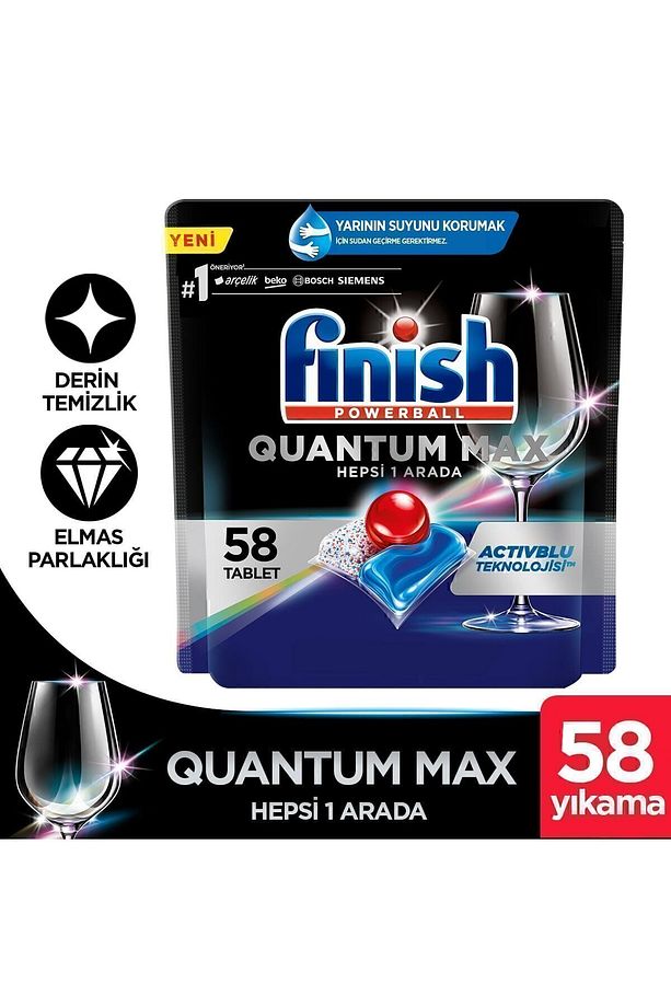 Quantum Max Bulaşık Makinesi Deterjanı  Kapsül Tablet  58 Adet - 1
