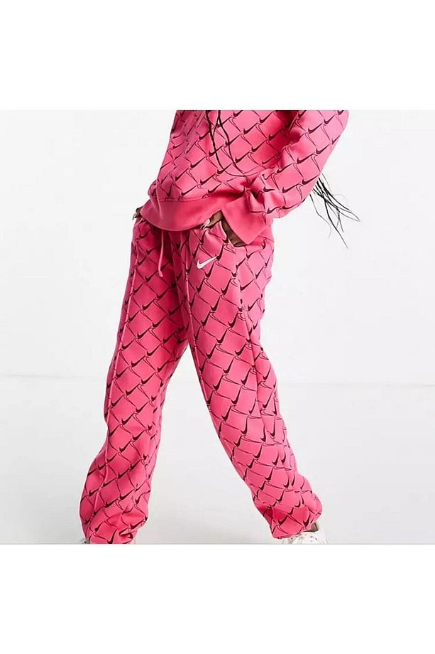 Oversized Joggers In Swoosh Print Kadın Eşofman Altı - 5