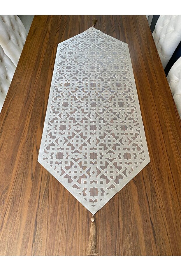 New Seljuk Model Honey Color Table Runner Cloth