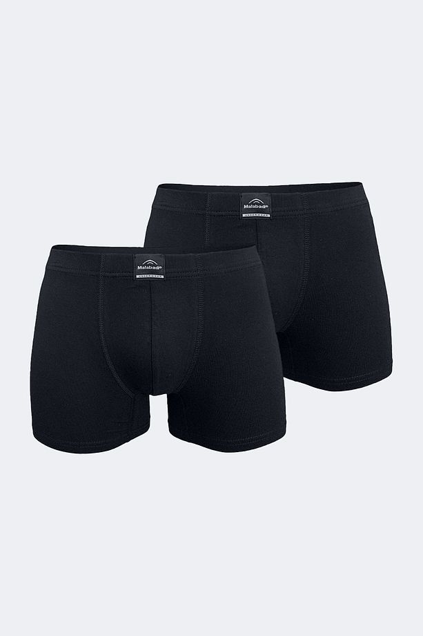 Erkek Siyah 2 Li Pamuk Elastan Boxer 074 - 1