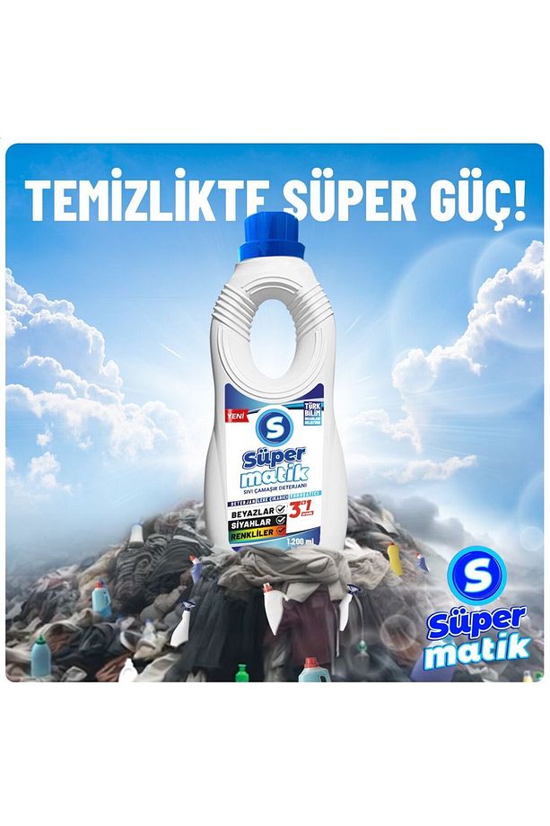 3'ü 1 Arada Sıvı Çamaşır Deterjanı 7 Adet 1200 ml - 3