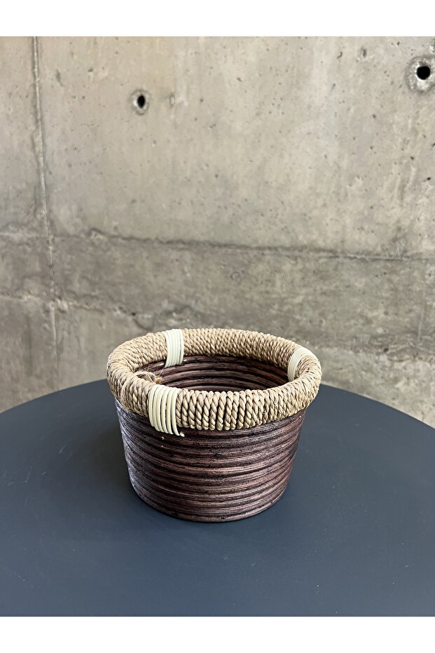 Yuvarlak Bambu Saksı - Mini - 1