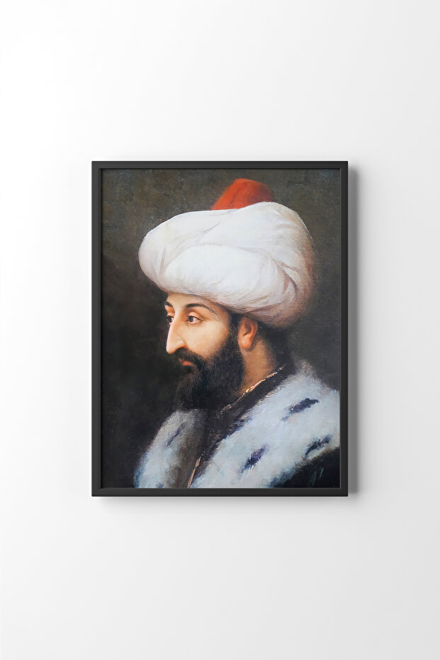 Portrait of Fatih Sultan Mehmet - Black Frame Design