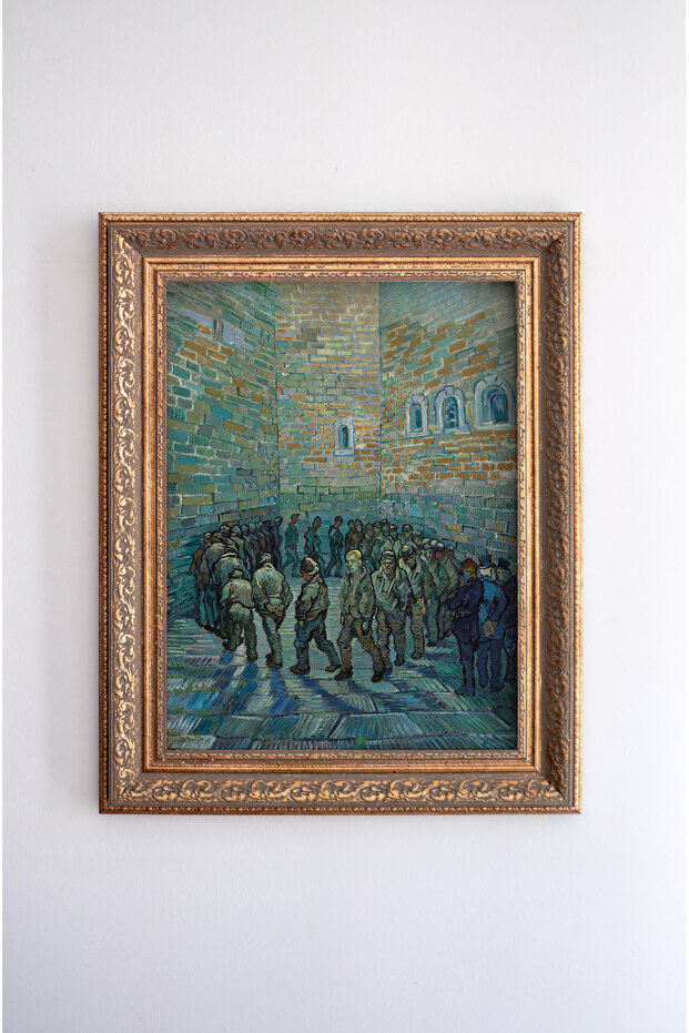 Tutuklular Çemberi - Vincent Van Gogh - Çerçeve - 1