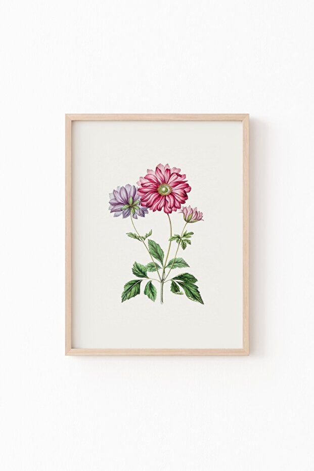 Flowers - Wooden Patterned Frame - 1