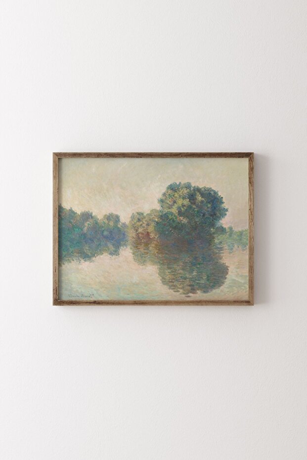The Seine River in Giveny - Wooden Patterned Frame