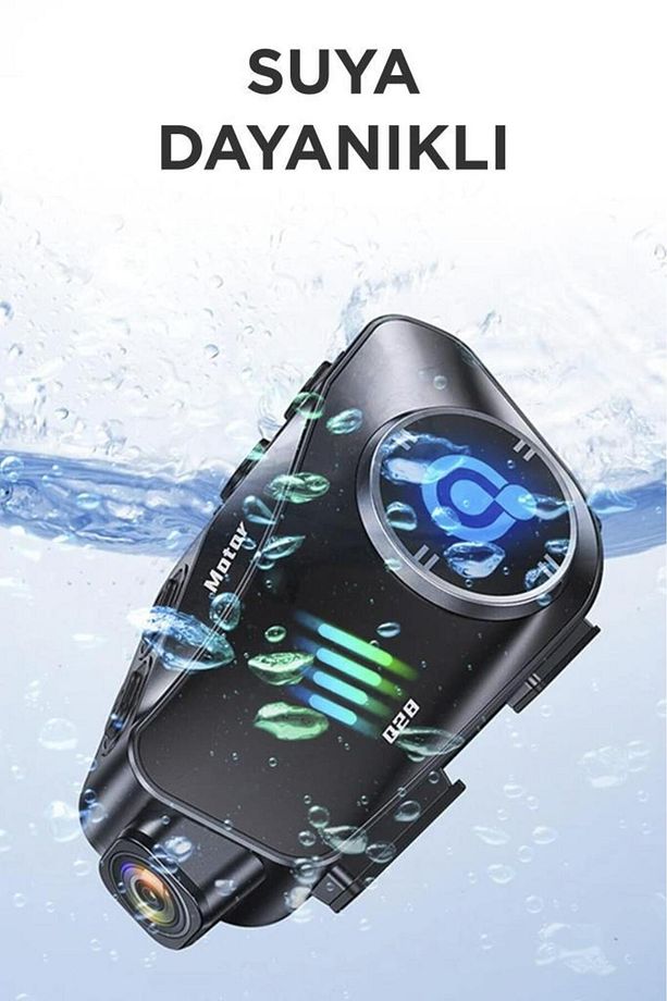 Q28 Intercom +32GB SD Kartlı Bluetooth Motorsiklet Kask Kulaklığı İnterkom - 6