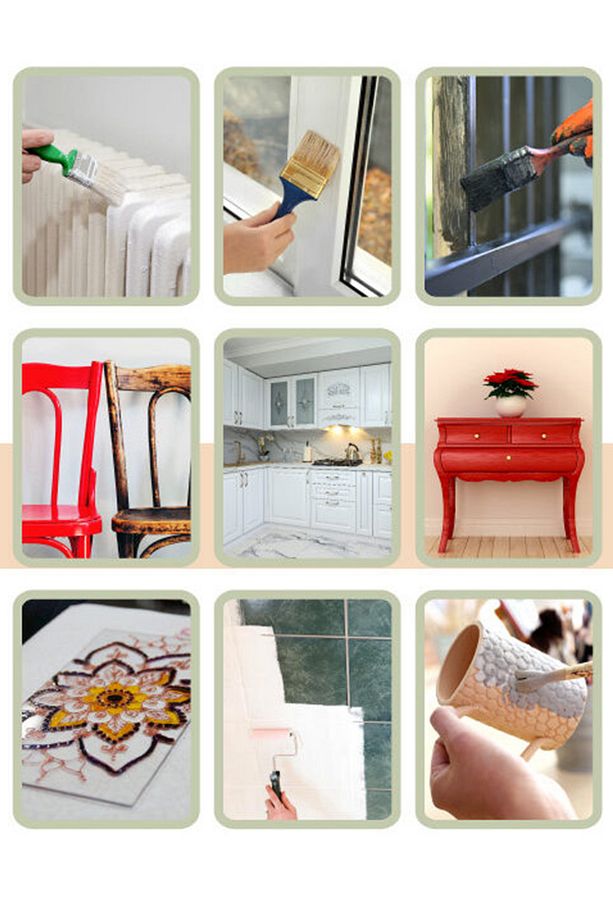 Set (Ay Tozu Boya-Sprey Efekt Beyaz-Maximo Parlak) Dönüşüm-Mutfak-Banyo-Kapı-Ahşap-Dolap-Fayans - 3