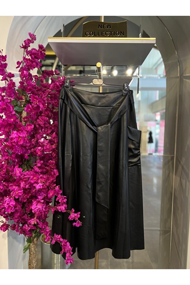 HUKKA DESİGN- DERİ ETEK - 1