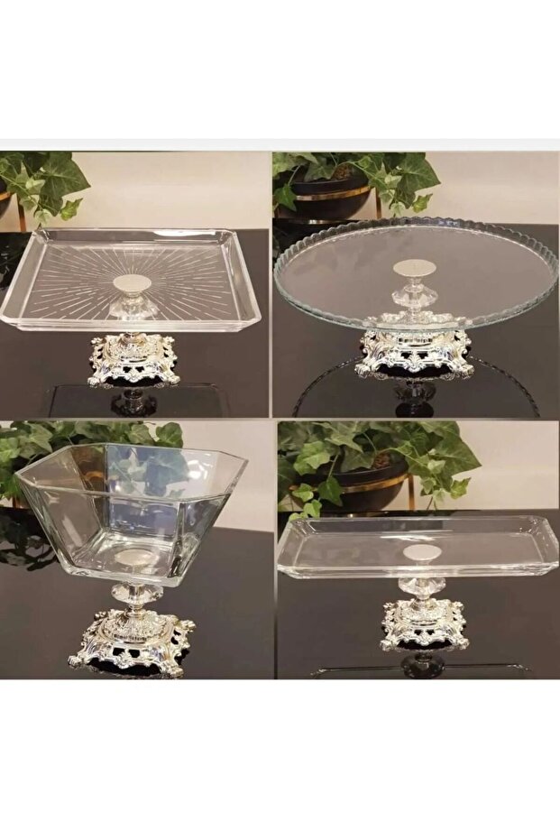 Silver 4 Piece Cast Footed Presentation Set