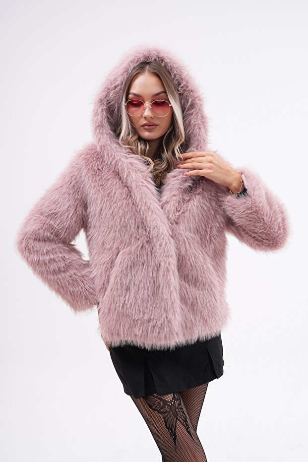 Fur Hooded Jacket - 2