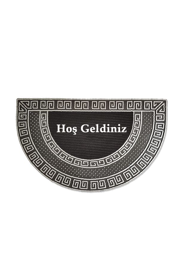 arım Ay Modeli Welcome Yazlı Kapı Önü Paspası Gümüş Rengi Evimize Hoş geldiniz yazalı - 2