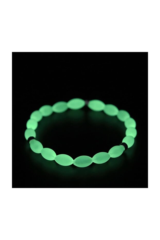 Green Phosphorescent Cat's Eye Powder Amber Bracelet in Gift Package