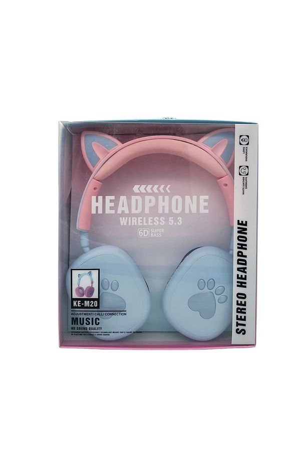 KE-M20 KEDİLİ KULAK ÜSTÜ Bluetooth Kulaklık (ÇeşiTLİ RENK) - 4