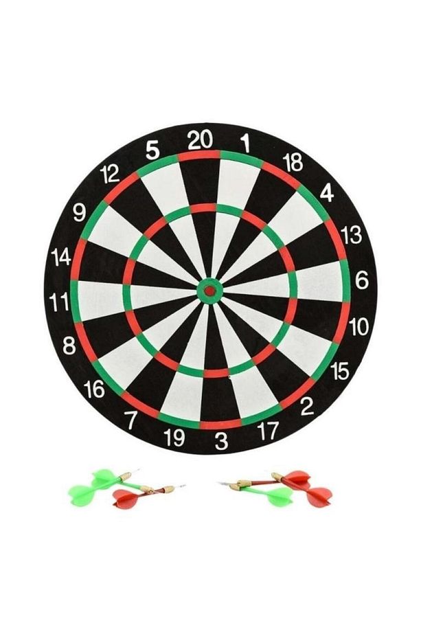 Çift Taraflı Dart Tahtası ve 6 Adet Metal Uçlu Dart Oku 36 Cm ebatıyla Büyük Boy Dart Seti - 3