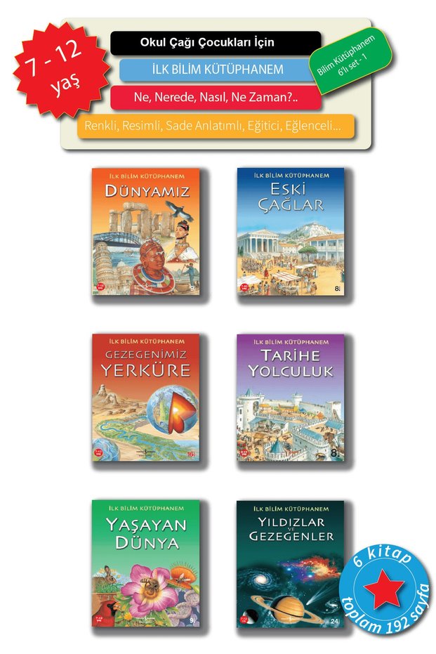 My First Science Library Set of 6 for Children Aged 7 - 12