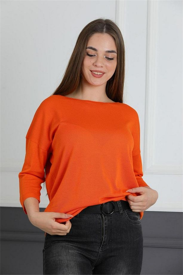 Kadın Düz Renk Yazlık Merserize Kumaş Bluz - 3