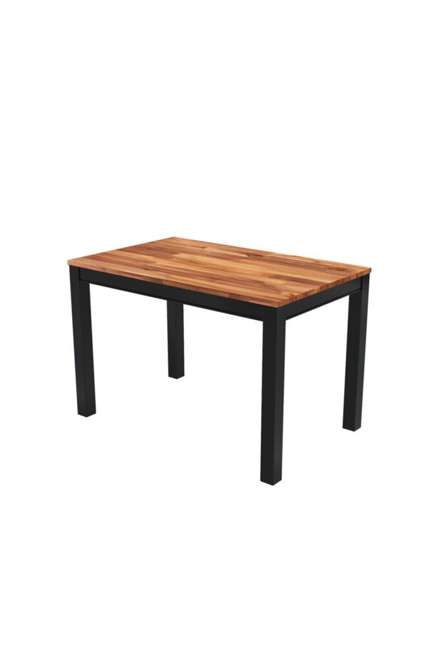 Interbuild Masif Ahşap Swoppmokk 5 Parça Yemek Takımı(1 Masa +4 Sandalye)siyah Ayak - 2