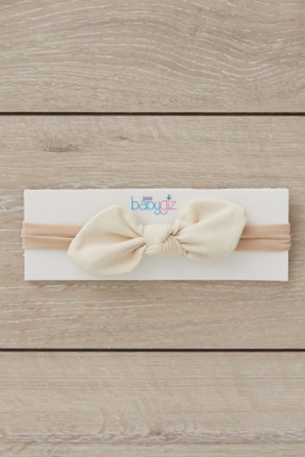 Handmade Soft Style Thin Tied 100% Natural Cotton Combed Cotton Baby Kids Girls Bandana Beige