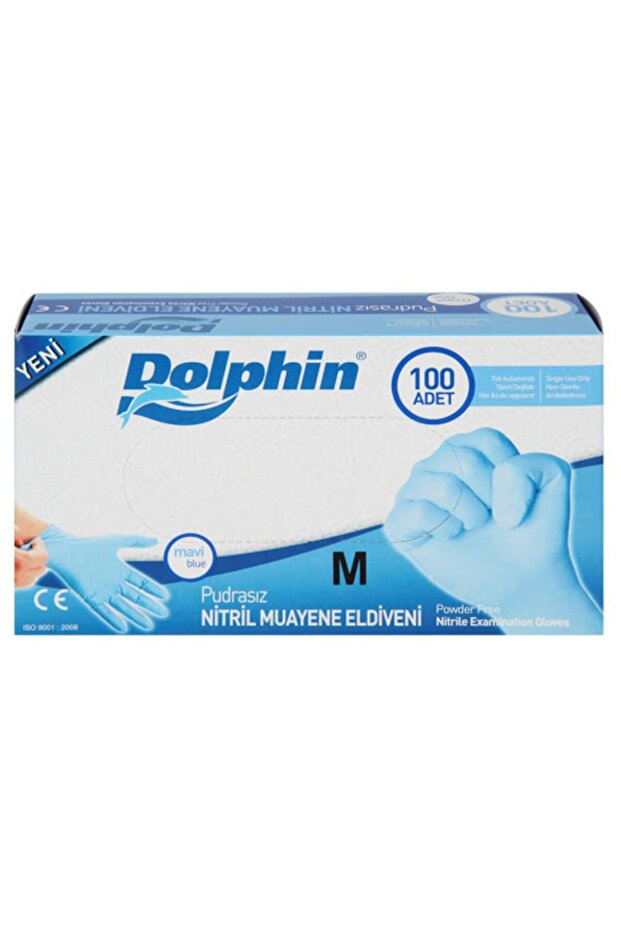 Mavi Nitril M Beden 100'lü Eldiven - 1