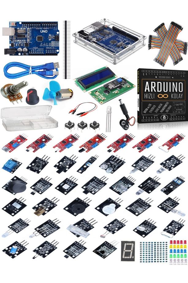 Arduino Uno R3 Süper Sensör Seti 98 Parça 302 Adet - 1
