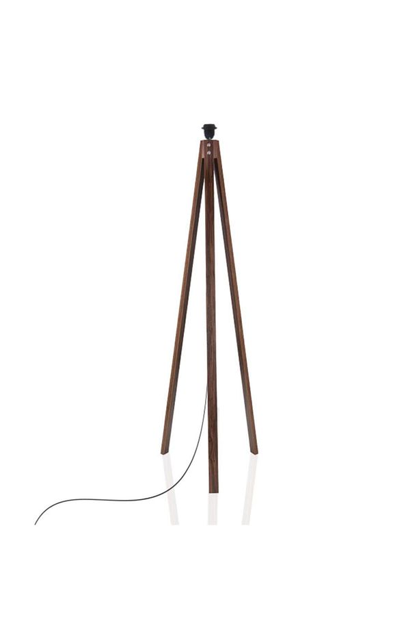 Lambader Ayağı Tripod Ayak Ahşap Abajur Ayağı Üçlü Ahşap Ayak Tesisat Dahil Kahverengi 1660 - 1