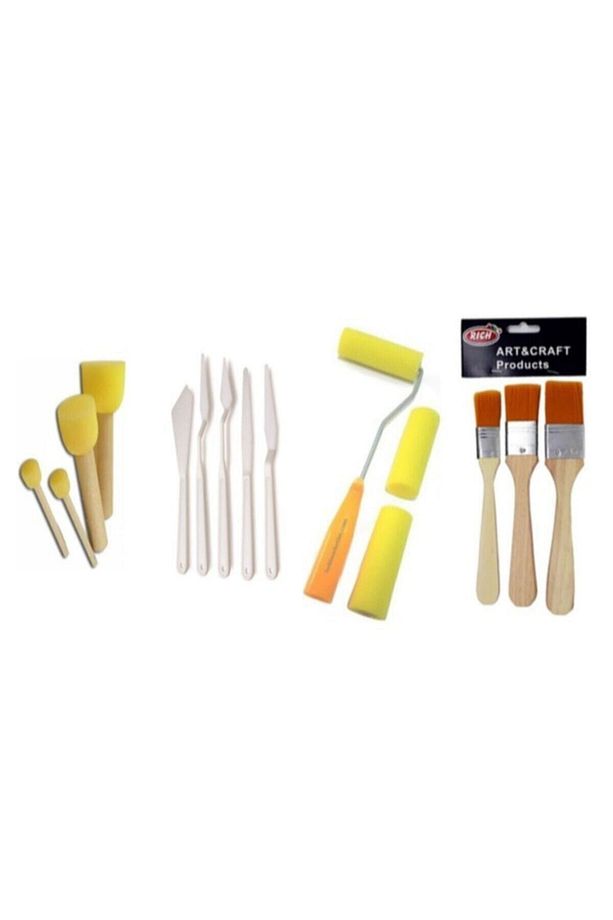 Ipek Rulo Ponpon Fırça Takımı - 1