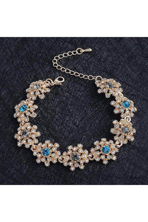 Ak02000 Zircon Stone Snowflake Bracelet