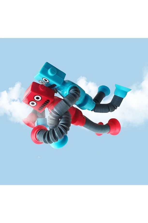 2 ADET Vantuzlu zürafa eğitici uzayan boru zürafa teleskopik yapışkanlı 2 adet YENİ MODEL ROBOT - 1