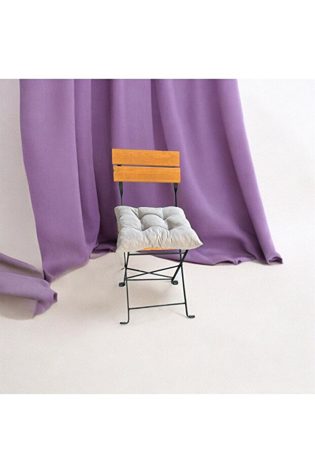 40*40 Gri Kapitone Sandalye Minderi - 1