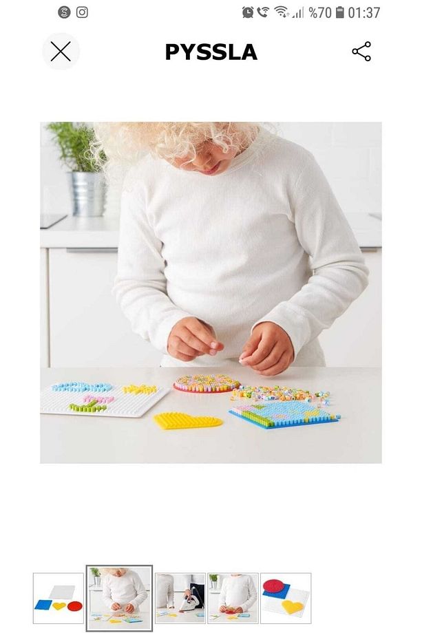 Pyssla Boncuk Kalıbı, Çeşitli Renkler, 4+yaş, 4 Parça - 5