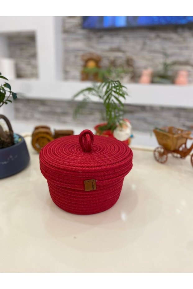 Jute Straw Basket Oval Lid Organizer 20X20